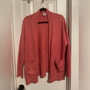 a new day Women's Coral Open Front Cardigan